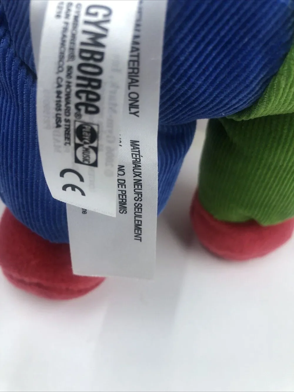 Gymboree Clown Plush 11” Inch Primary Colors Stuffed Animal Toy Gymbo 2006